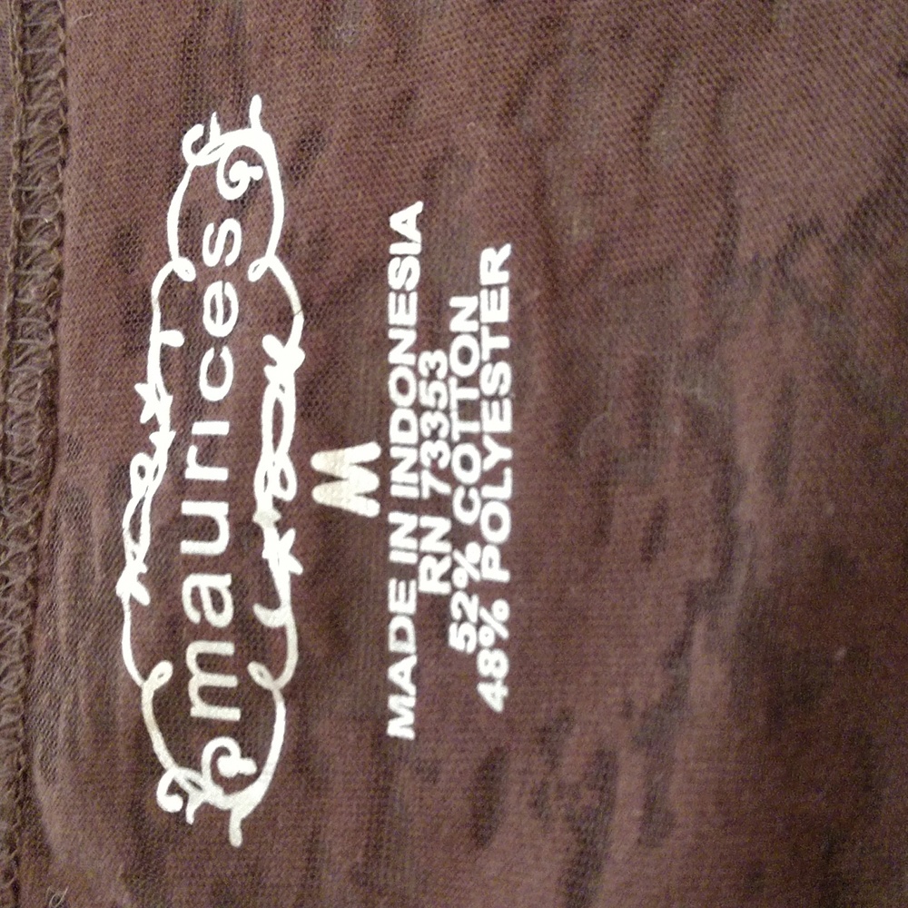 Maurices Long Sleeve Burn‎ Out Tee - Picture 6 of 6